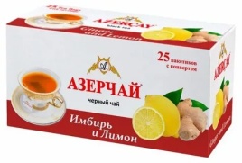 Азерчай Черный с Лимоном и Имбирем 25 пак.
