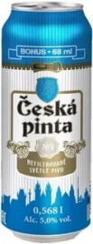 Чешска Пинта Нефильтр. 0,568 л. ЖБ/24 5%