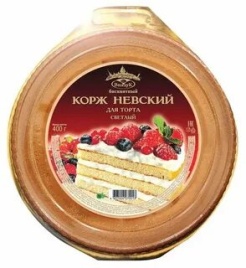 Корж Невский светлый (3 коржа) 300 гр.
