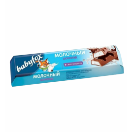 Батончик Babyfox шок.молочный с мол. начинкой 45 гр. блок (30 шт.)