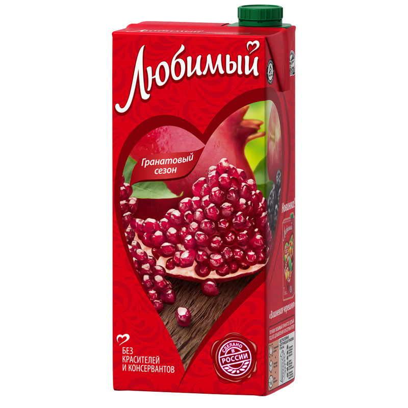 Любимый Сад Яблоко Гранат Малина 1 л. (12 шт.) фото 1