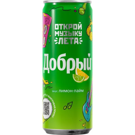 Добрый Лимон Лайм 0,33 л. (12 шт.) ж\б фото 1