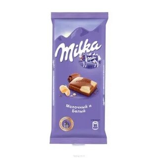 Милка Молочный с белым шок. 75 гр. фото 1