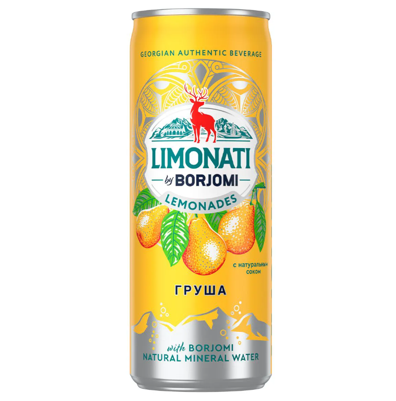 Боржоми Груша 0,33 л. (12 шт.) ж\б фото 1