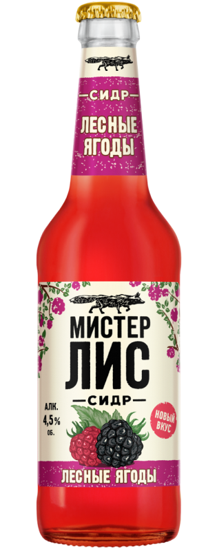 Мистер Лис Лесные Ягоды 0,43 л. (20 шт.) ст. фото 1