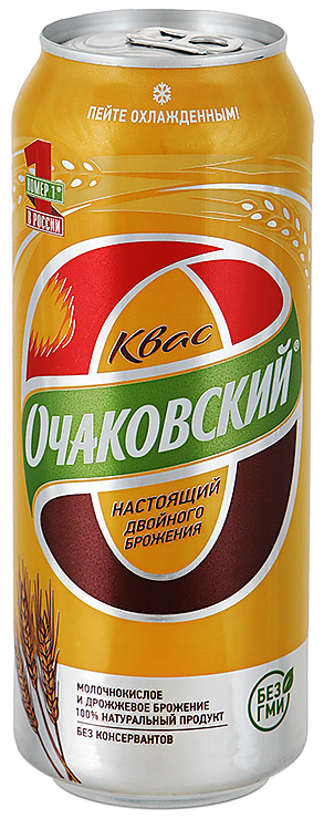 Квас "Очаковский" 0,5 л. (24 шт.) ж\б фото 1