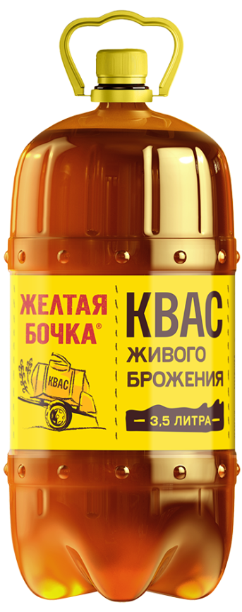 Квас "Желтая Бочка" 3,5 л. (4 шт.) фото 2