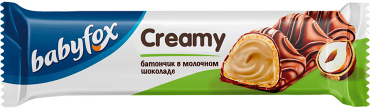 Батончик Babyfox хрустящая вафля молоко блок (24 шт.) фото 1